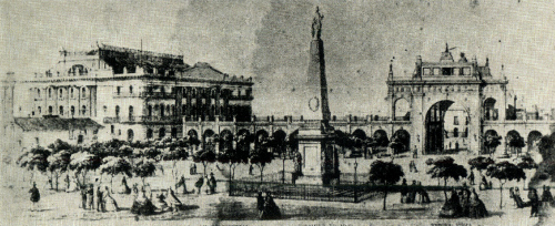 La plaza de la Victoria en 1860