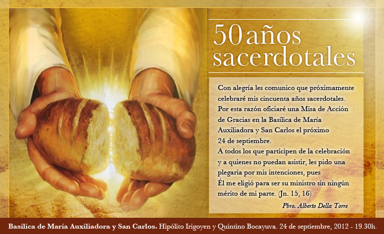 50 a�os sacerdotales del Pbro. Alberto Della Torre