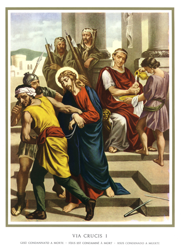 Jesús es condenado a muerte.