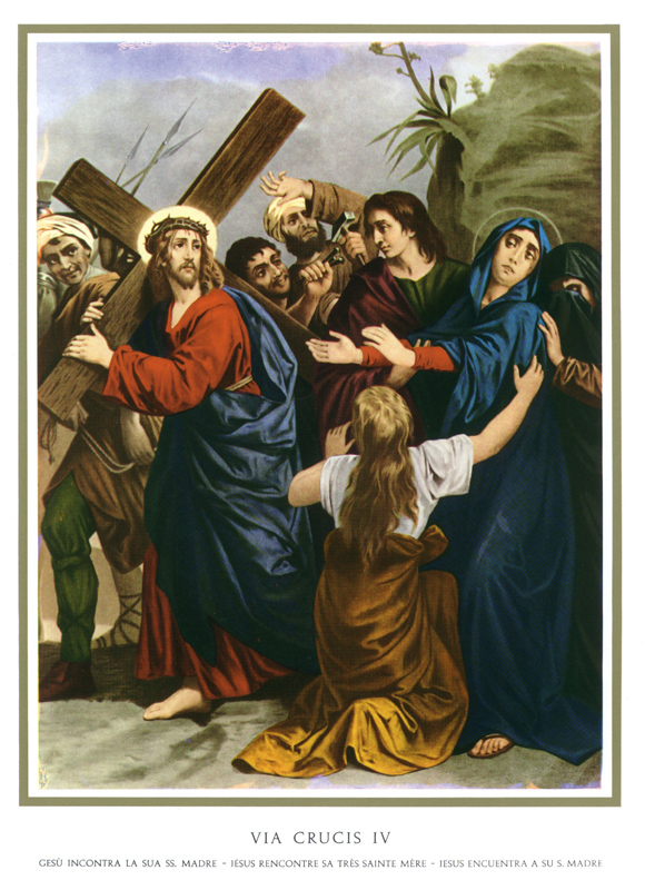 Jesús encuentra a su Santísima Madre.